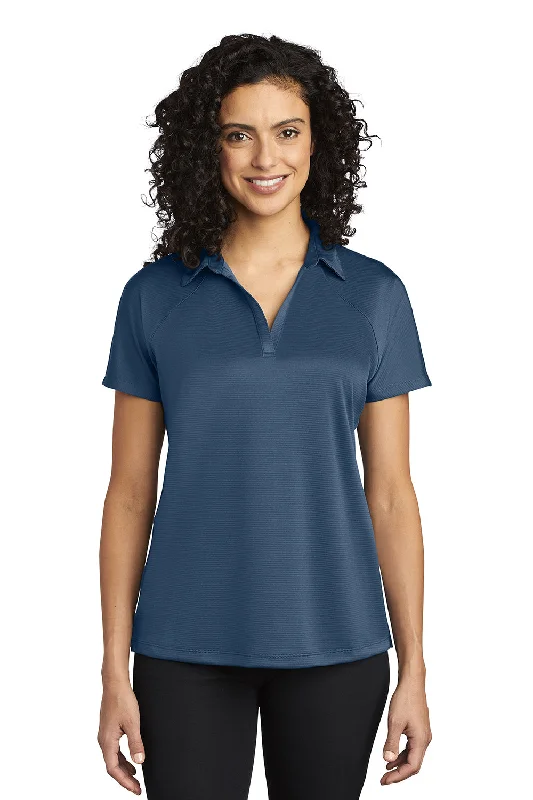 Port Authority Womens Crossover Moisture Wicking Short Sleeve Polo Shirt - Regatta Blue Trendy Women's Oversized Port Authority Womens Crossover Moisture Wicking Short Sleeve Polo Shirt - Regatta Blue Trendy Women's Oversized