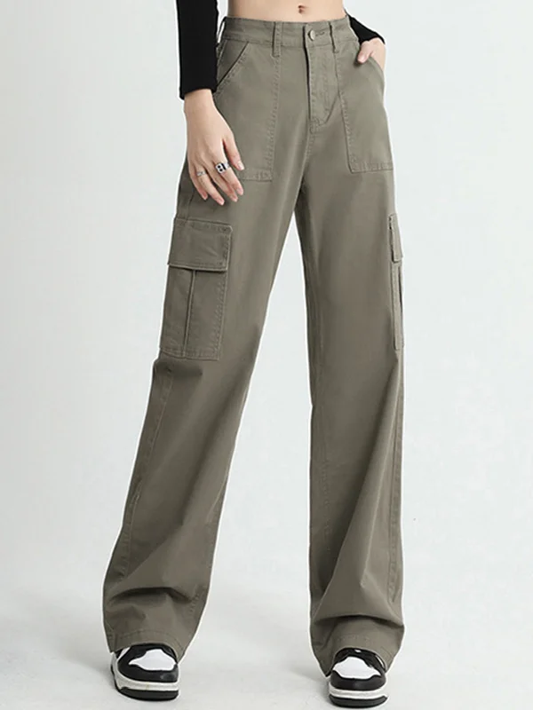 BerryBetty - Cargo Baggy Wide Leg Pants Artistic Women's Avant - 
