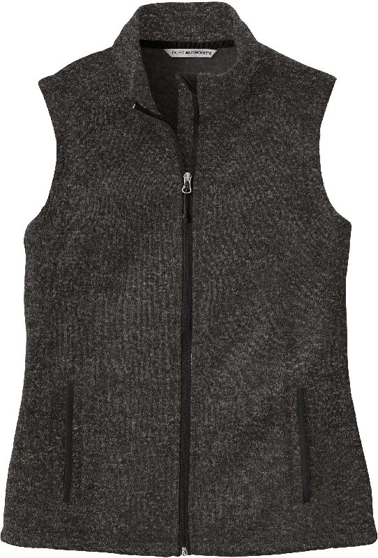 Port Authority Ladies Sweater Fleece Vest Polished Women's Silk