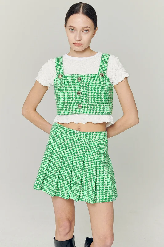 Haley Buttoned Crop Top Hip Women's Urban