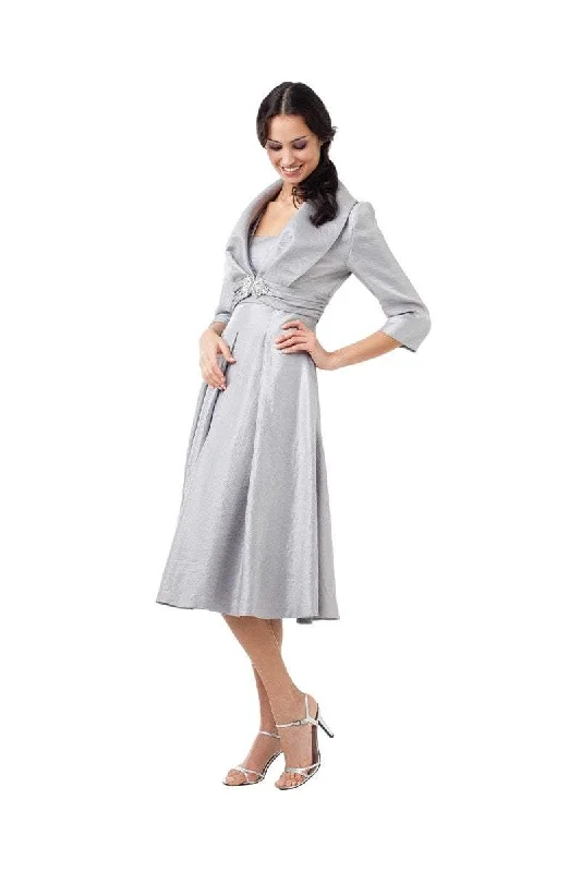Adrianna Papell 81857160 Satin A-Line Dress With Jacket Stylish Women's Neon