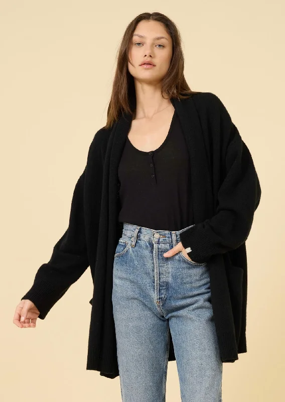 Bixby Cashmere Cardigan - Black Sharp Women's Italian