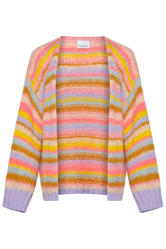 Pool Knit Cardigan - Multi Mix Cashmere