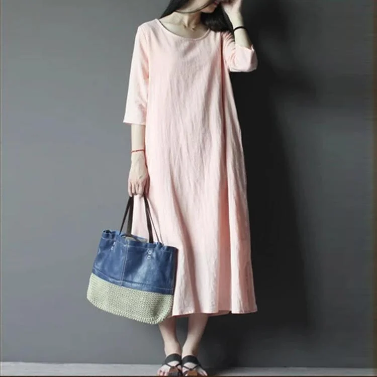 Nude Pink Linen Maxi Dress Oversize Linen Sundress Summer Casual Linen Clothing Dynamic Women's Moto Nude Pink Linen Maxi Dress Oversize Linen Sundress Summer Casual Linen Clothing Dynamic Women's Moto