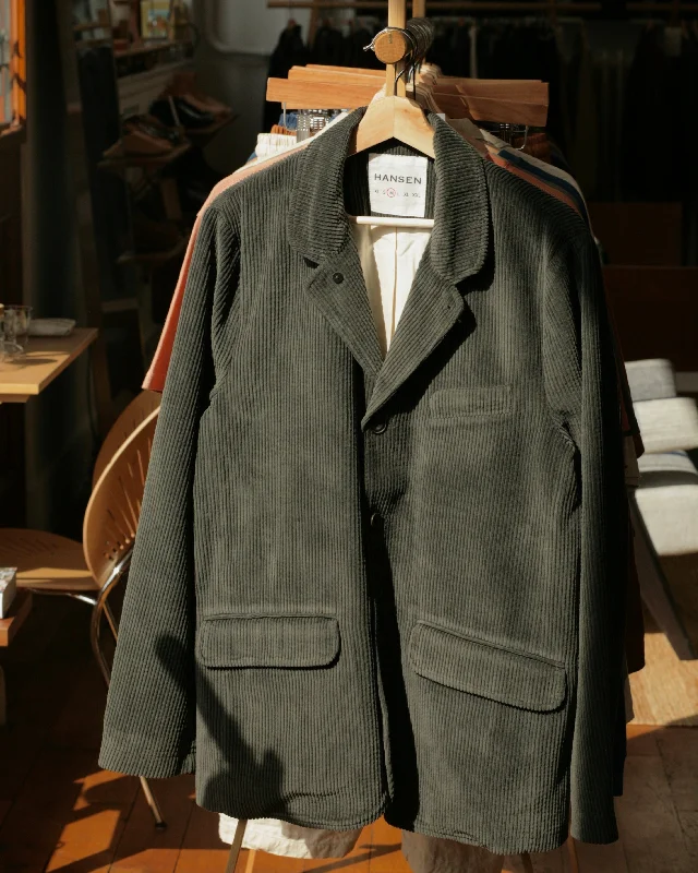 VINCENT Elephant Cord Blazer Jacket | Olive Taupe Modern Women's Tech
