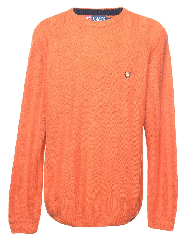 Chaps Orange Jumper - M British Gentlewoman Style