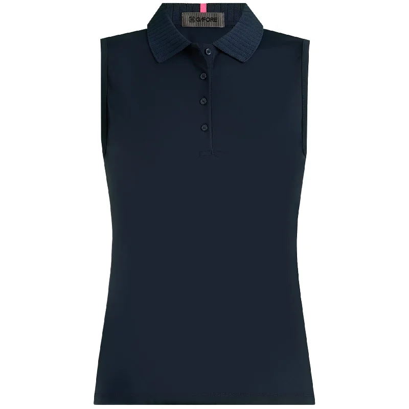 Womens Pleated Silky Tech Nylon SL Polo Twilight - SS25 Unique Women's Upcycled