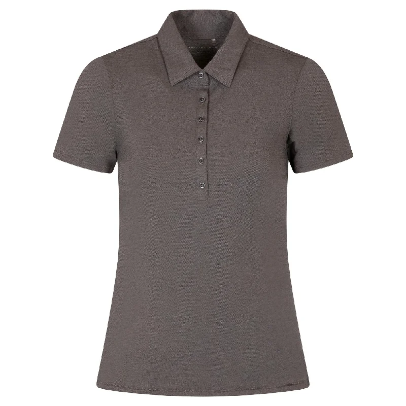 Womens Featherweight Active Polo Heather Black - 2025 Sporty Women's Athleisure 