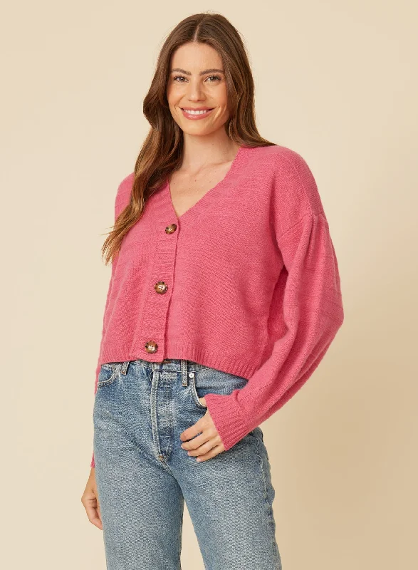 Essie Cashmere Cardigan - Berry Modern Women's 