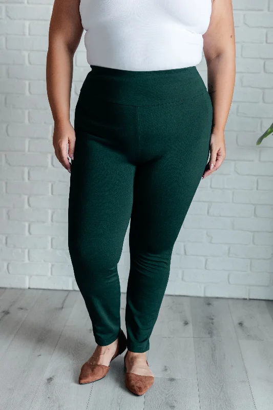Magic Skinny 28" Pants in Hunter Green Bohemian Women's Free