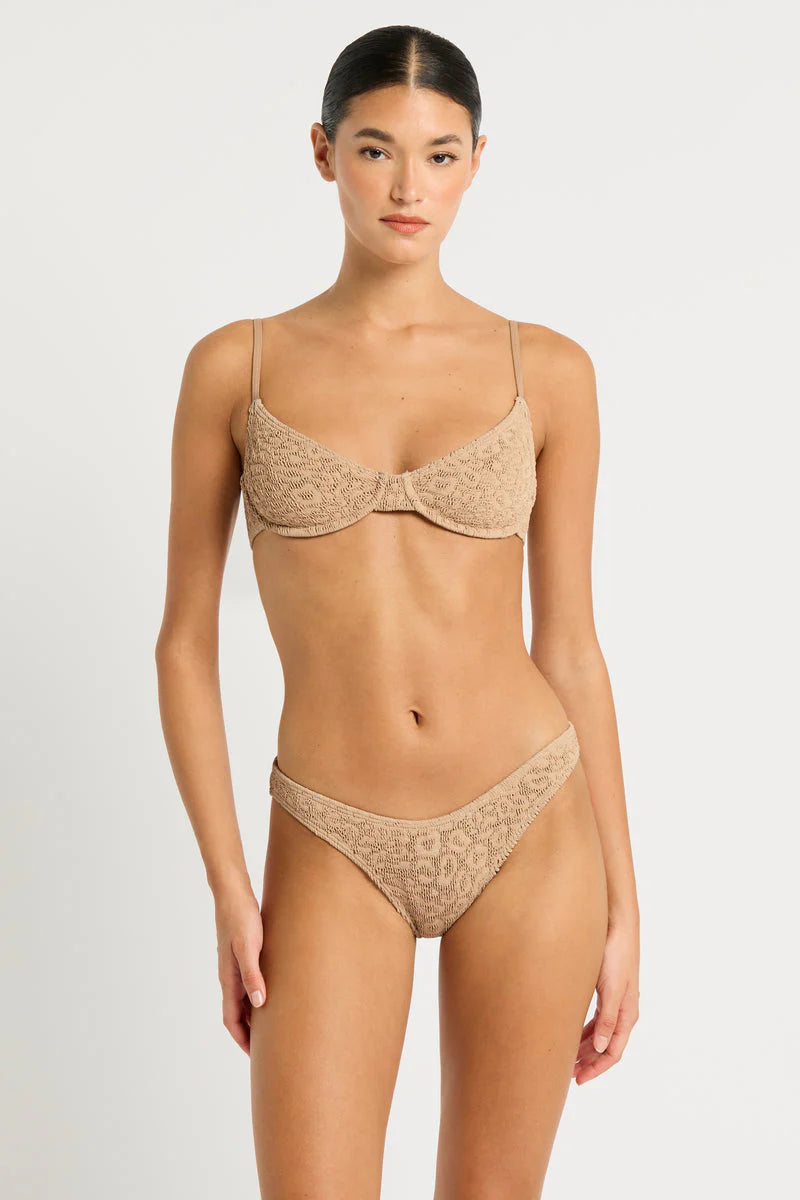 Gracie Balconette Oat Leopard Tough Women's Military - inspired