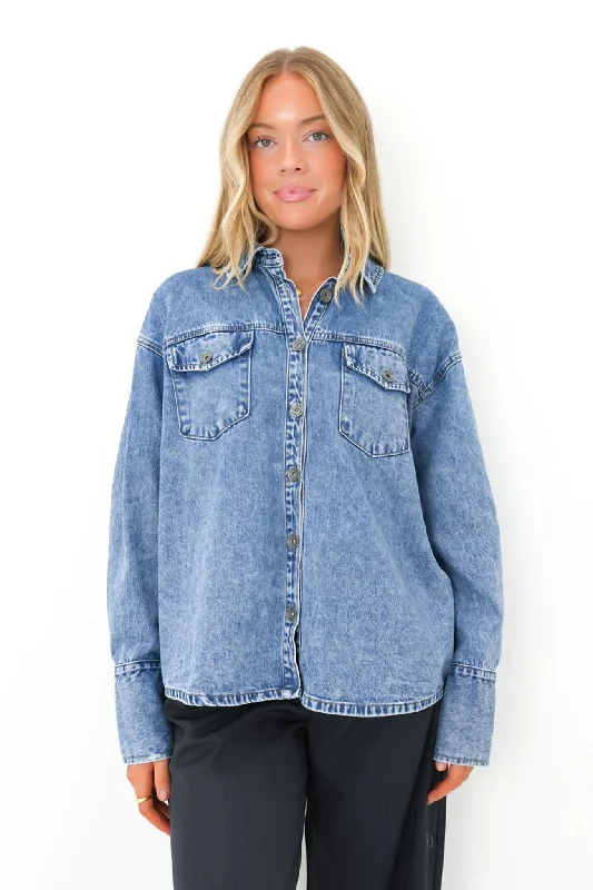 Aster Shirt Mid Blue performance