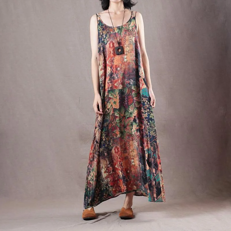 Bohemian multicolor clothes For Women Spaghetti Strap summer Dresses Compression