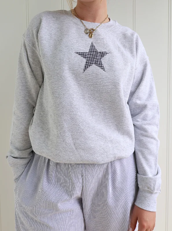 Gingham Star Sweater European