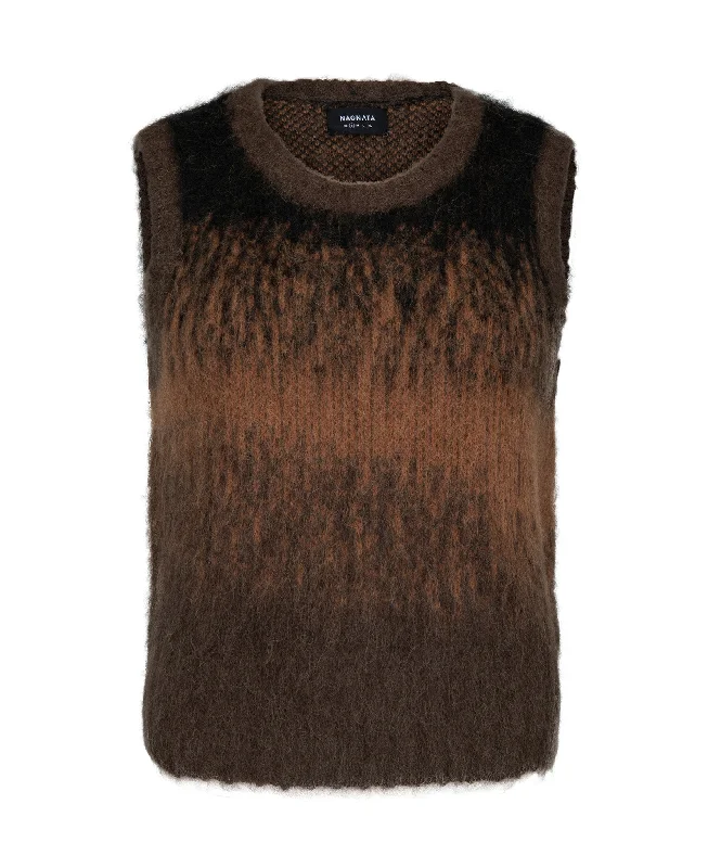 GRADIENT ALPACA WOOL VEST Sophisticated Women's 