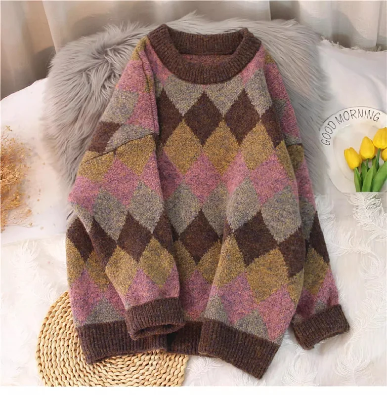 Sweater Pullover Women's Outerwear New Knitted Sweater     S5056 Business