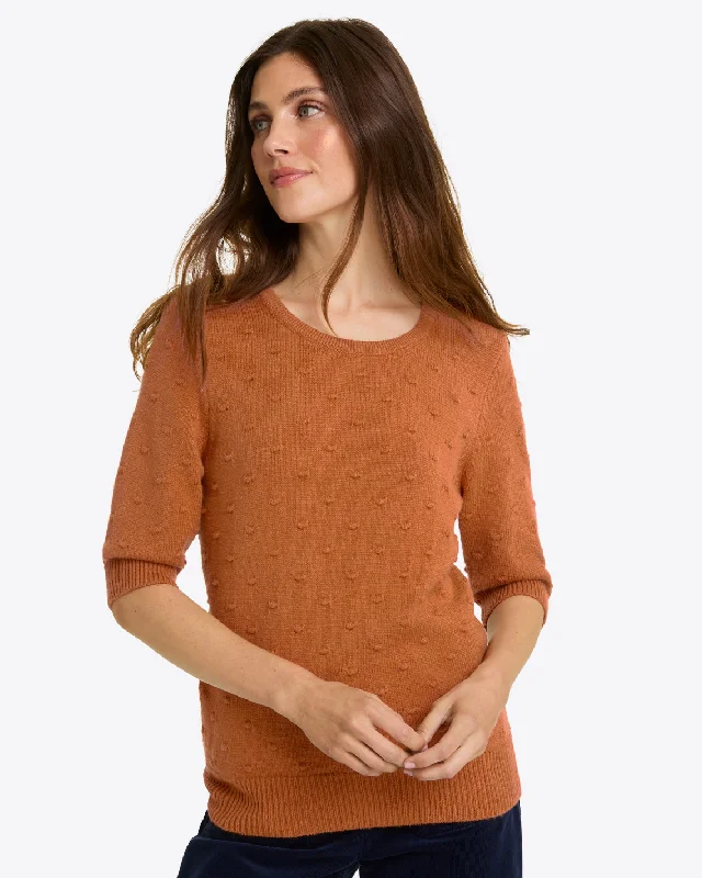 Short Sleeve Popcorn Sweater Dynamic Women's Moto