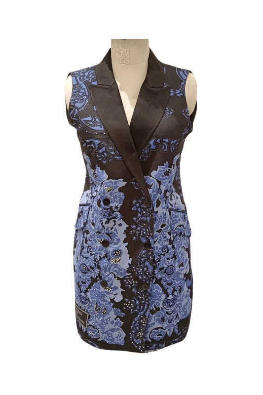 Blue Iris Frame Blazer Dress Traditional Women's 