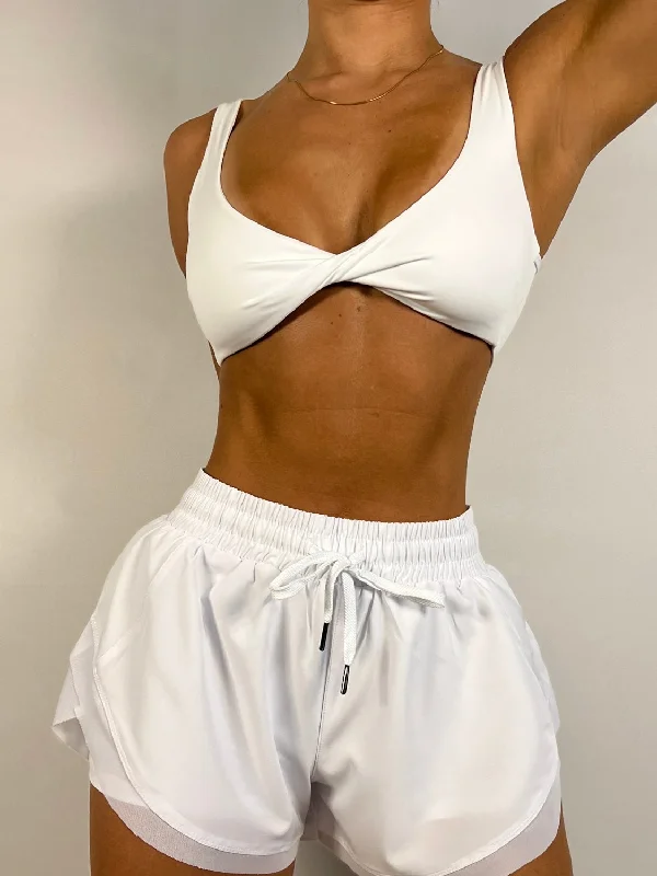 White Twist Bra Refined Women's Velvet