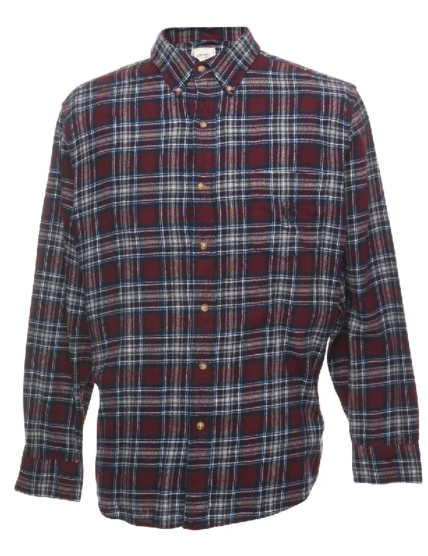 Chaps Checked Shirt - L Stylish Women's Neon