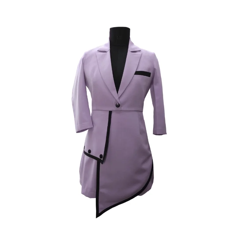 Lilac Blazer Dress British Gentlewoman Style