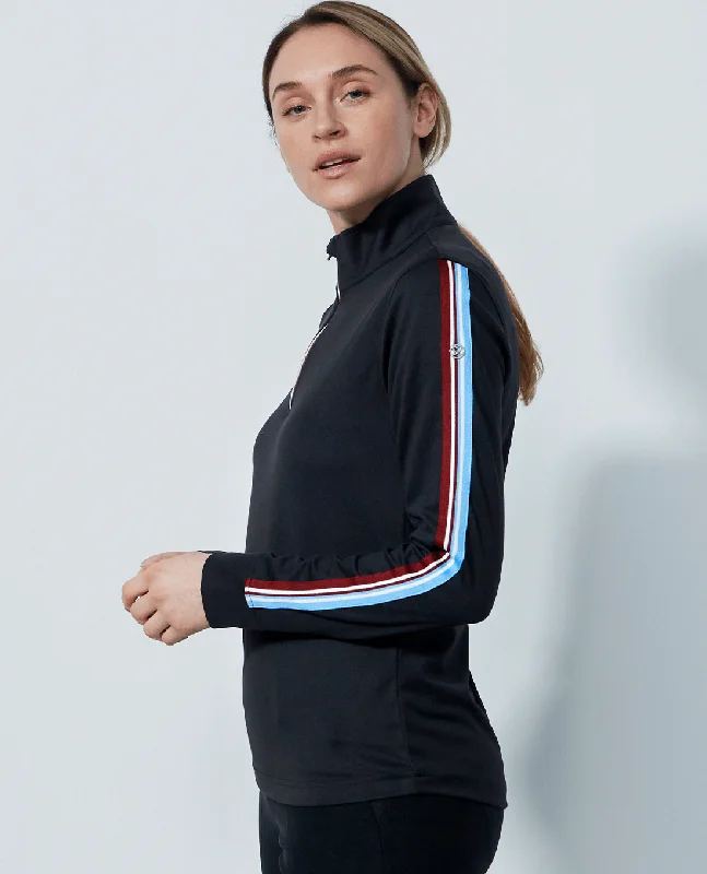 DAILY SPORTS Sivilla Half Neck Polo 093 Black Cool Women's Distressed