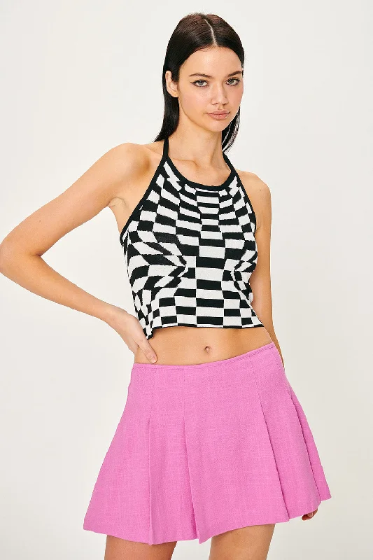 Skyler Checkerboard Halter Top Australian Beach