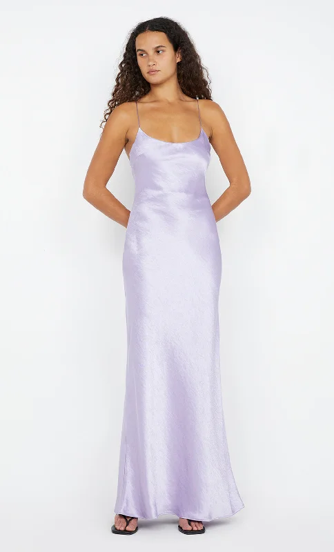 ALLEGRA TIE MAXI DRESS - LILAC Adventure