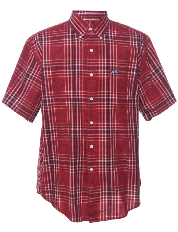 Chaps Red & White Checked Shirt - L Gym
