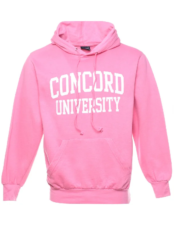 Concord University Pink & White Printed Hoodie - M Stylish Women's Tropical 