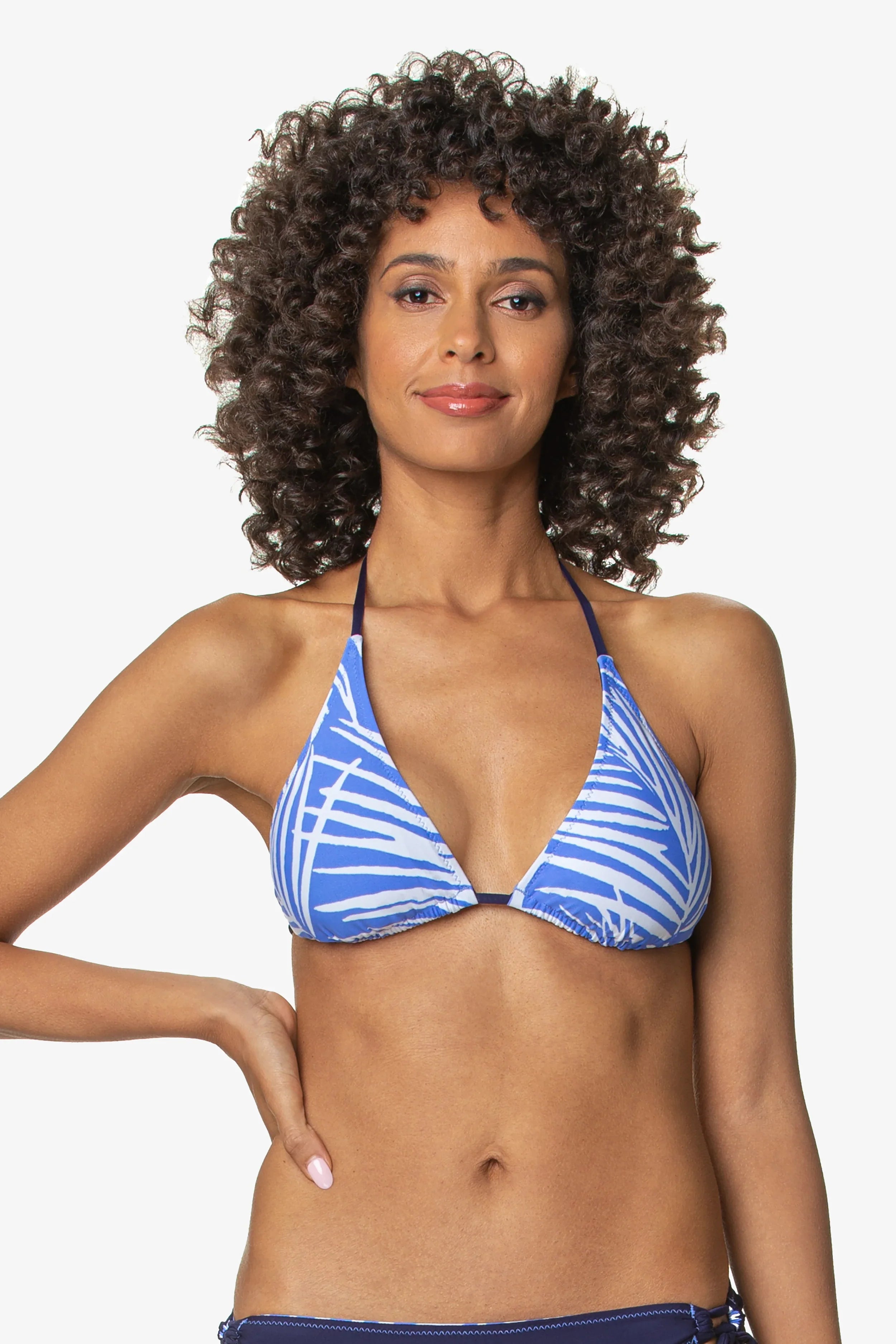 Reversible String Bikini Top  |  South Seas Blue Periwinkle Casual Women's Loose - fitting
