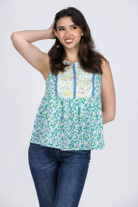 One Step Away Women's Baby Doll Crochet Trim Tank Top Dynamic Women's High - energy