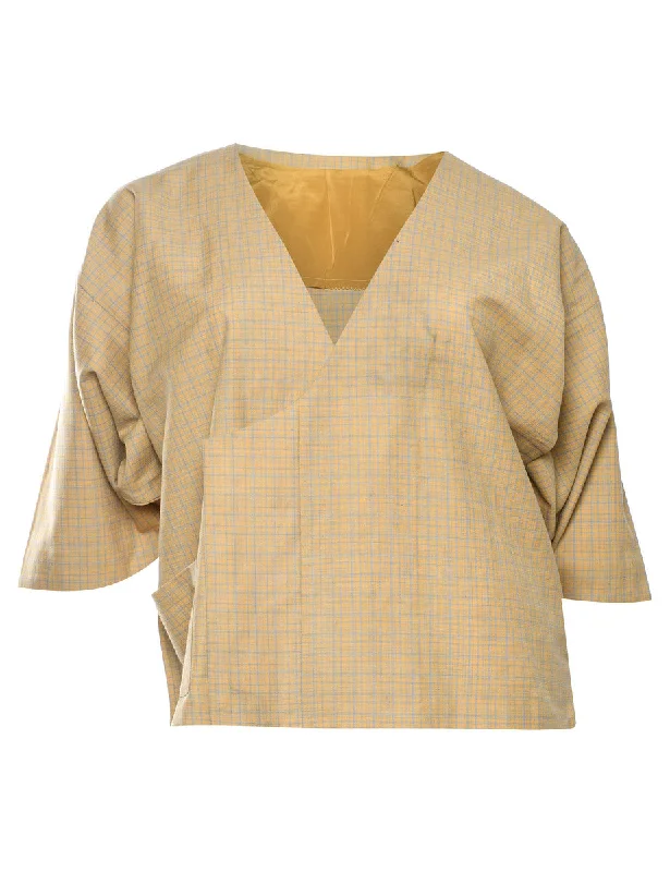 Checked Kimono - L Bold Women's Animal Print