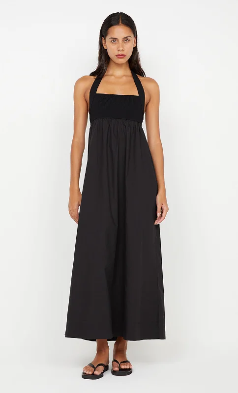 ILUKA MAXI DRESS - BLACK/BLACK Adventure