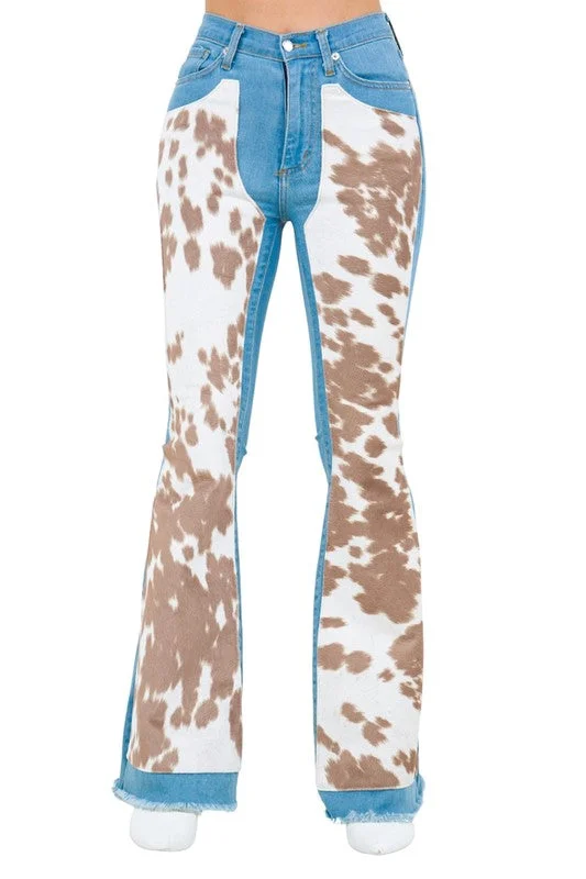 Rodeo Bell Bottom Jean in Light Denim Edgy Women's Punk