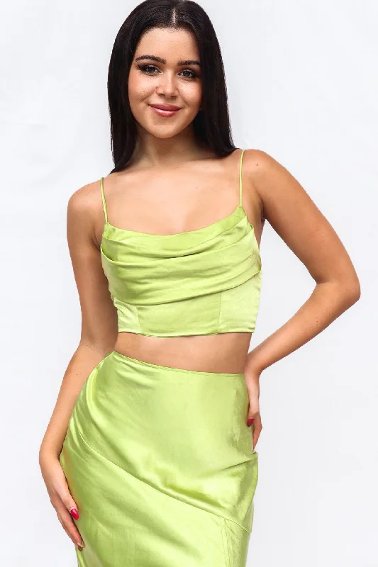 Rihanna Set Top - Lime Dapper Women's Bow - adorned