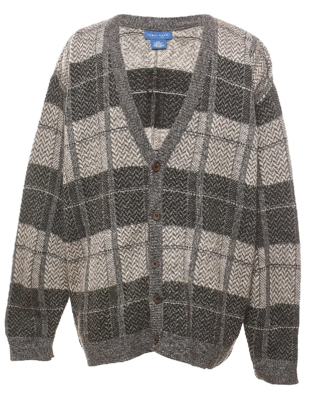 Checked Cardigan - L Youthful Women's Pop