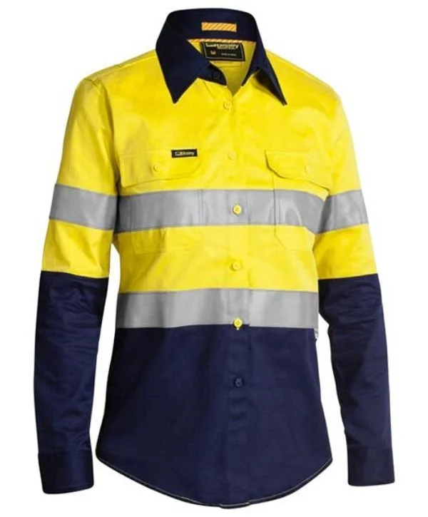 3M Taped, 2 Tone, Womens Hi Vis Industrial Vented Shirt Relaxed Women's Beachy