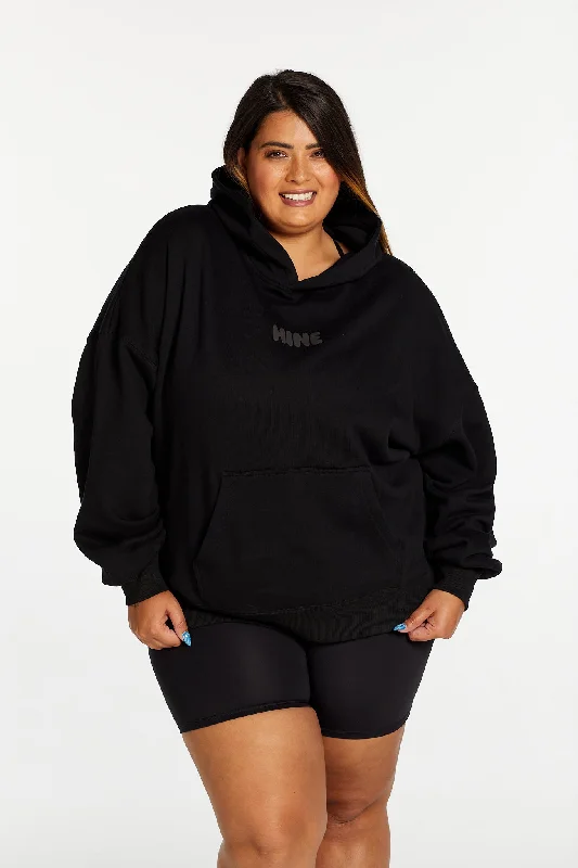 BRIGHTS OVERSIZED HOODIE ONYX Cashmere
