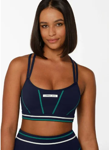 Lorna Jane Home Run Sports Bra - French Navy Cool Women's Skate