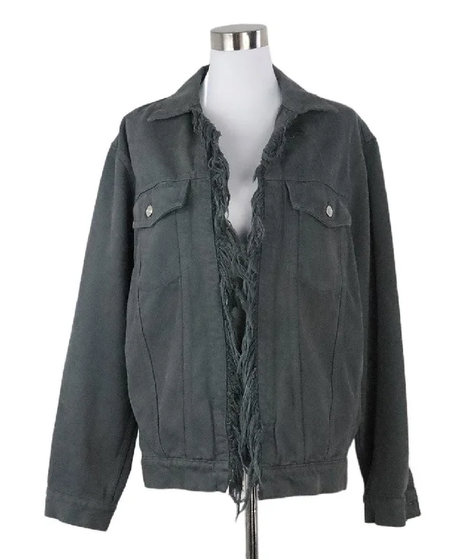 IRO Grey Denim Jacket sz 10 Practical Women's Quick - dry