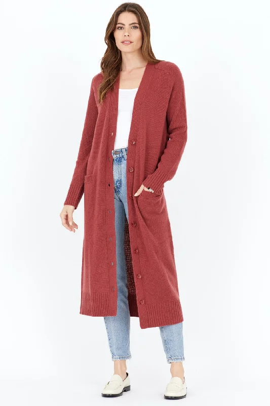 Morgan Cashmere Duster - Saffron Cool Women's Distressed