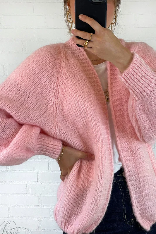 Noella - Fora Knit Cardigan - Rose Geometric