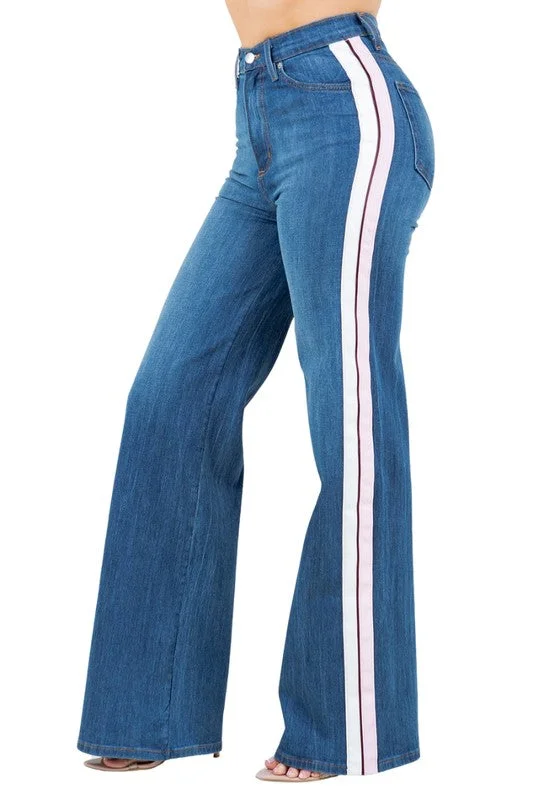 Striped Wide Leg Jean Bold Women's Statement