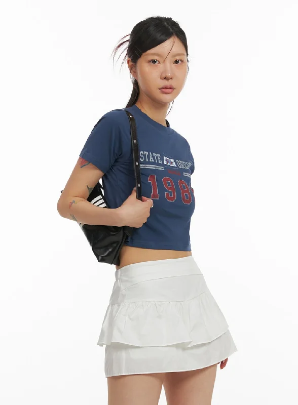 Graphic Crop Tee IY410 Women