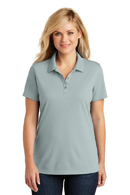 Port Authority Womens Dry Zone Moisture Wicking Short Sleeve Polo Shirt - Gusty Grey Sleek Women's Port Authority Womens Dry Zone Moisture Wicking Short Sleeve Polo Shirt - Gusty Grey Sleek Women's