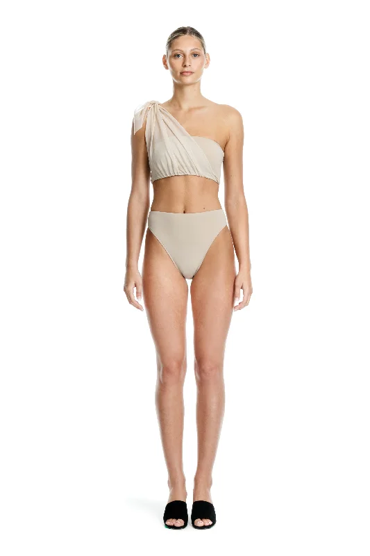 KNOT BANDEAU TOP - SAND Classic Women's Tweed