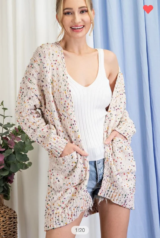Confetti Knit Cardigan Trendy Women's 