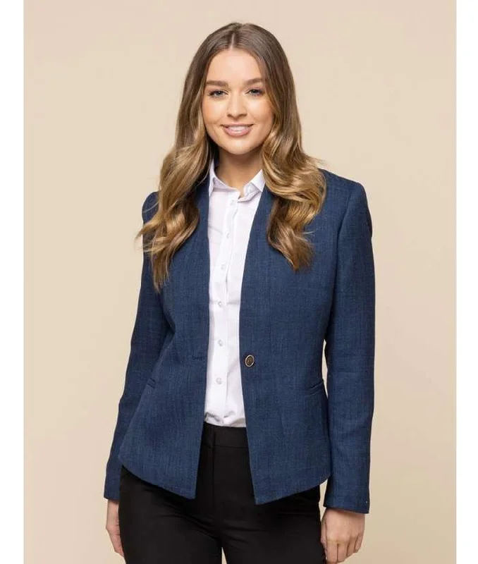 Claremont Womens Textured Crop Jacket Trendy Women's 