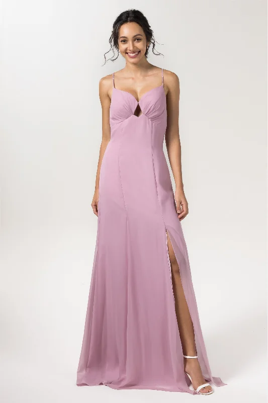 Sheath-Column Floor Length Chiffon Bridesmaid Dress CB0556 Sporty Women's Tennis